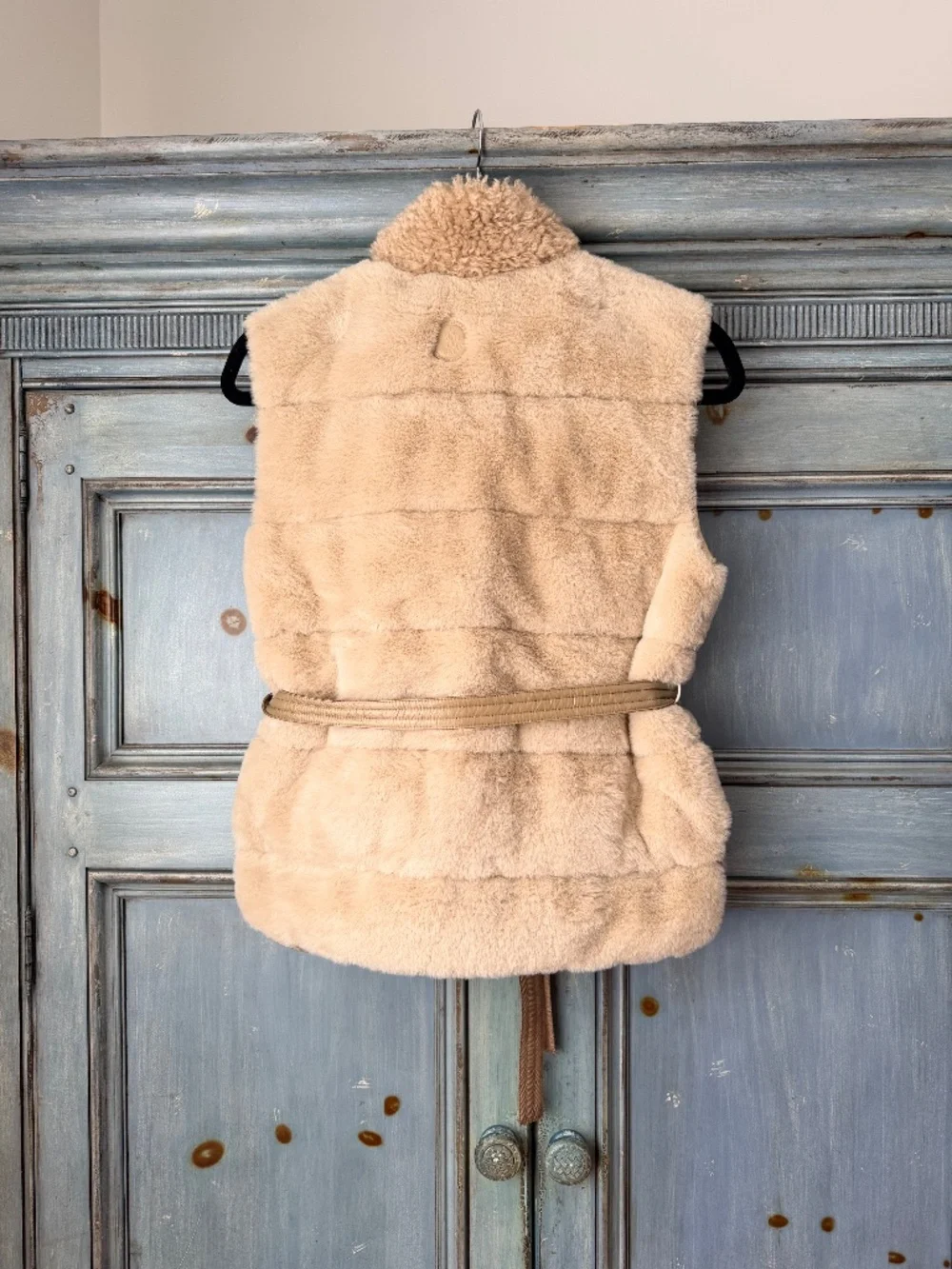 Moncler Joui Faux Fur & Teddy Down Gilet Vest Size 0